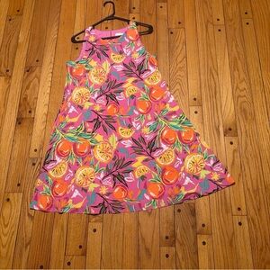 Pappagallo Pink Dress with Colorful Print